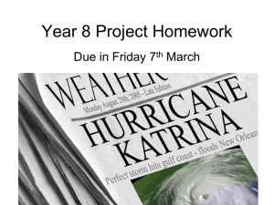 Year 8 Natural Disaster Newspaper Article Homework