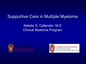 View Slide Deck - Myeloma Survivorship Conference