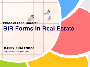 ThemeGallery BIR Forms in Real Estate - BarryF1