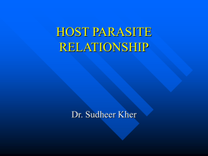HOST PARASITE RELATIONSHIP