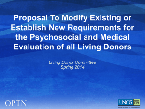 Proposal to Modify Existing or Establish New