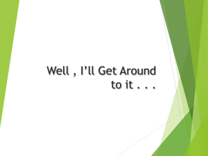 Well, I`ll Get Around to It