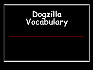 Dogzilla Vocabulary List: Definitions for Kids
