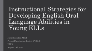 Development of English Vocabulary fo