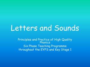 Letters and sounds 6 phases
