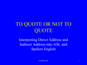 NAOBI 2010 TO QUOTE OR NOT TO QUOTE - NIC-Test
