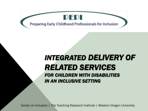 Integrated Delivery of Related Services