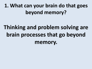 Cognitive Processes: Thinking, Problem Solving, Language