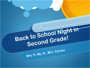 Back to School Night in Second Grade