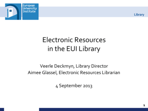Library - European University Institute