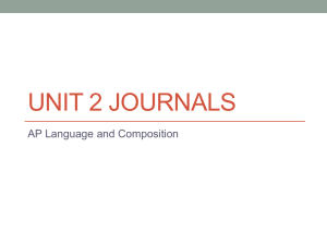 Unit 2 Journals - abclay