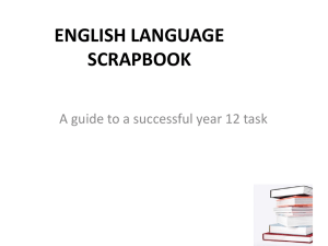 Year 12 English Language Scrapbook Guide