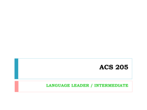 ACS 105 - ACS205