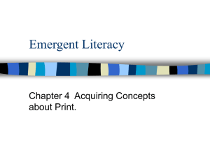 Emergent Literacy: Acquiring Concepts About Print