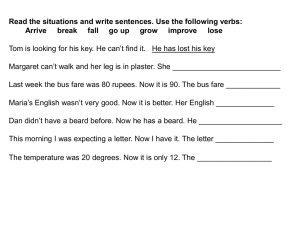 Present Perfect Tense Worksheet