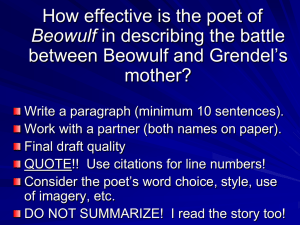 In lines 64-81, how effective is the poet of Beowulf in conveying