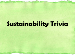 Sustainability Trivia Game - Fayette County Public Schools