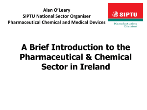 Pfizer`s presence in Ireland