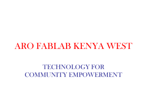 ARO FABLAB KENYA WEST