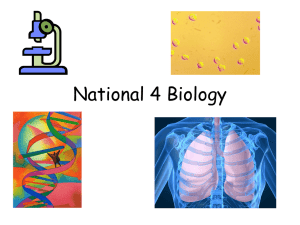 National 4 Biology Course Intro