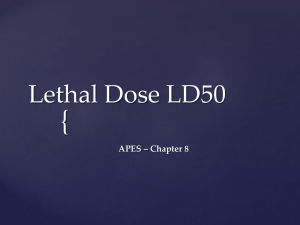 Lethal Dose LD50: Toxicology Presentation