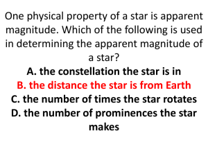 Astronomy & Science Test Questions