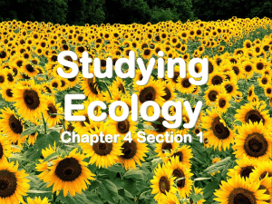 Ecology Levels of Organization: Presentation