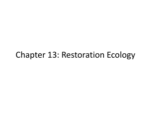 Chapter13: Restoration Ecology