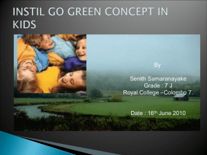 GO GREEN CONCEPT IN KIDS