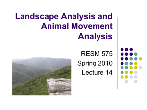 Landscape metrics and Animal movement analysis