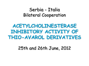Acetylcholinesterase inhibitory activity of thio-avarol derivatives