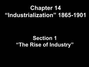 Industrialization in the US: 1865-1901 Presentation