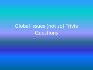 Global Issues Trivia: Population, Environment, and More