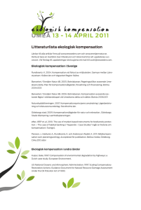 Litteraturlista ekologisk kompensation