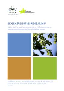 biosphere entrepreneurship - Vänerskärgården med Kinnekulle