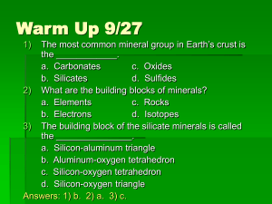 Mineral Properties: Geology Presentation