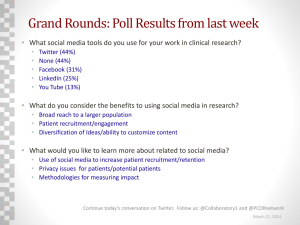 Collaboratory Grand Rounds poll results: 3/21
