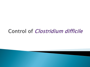 Control of Clostridium difficile