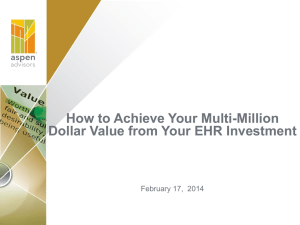 EHR Value Realization Sales Deck