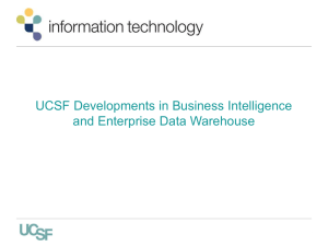 UCSF EDW - Sharecase 2013