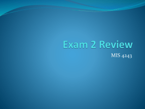 Exam 1 Review