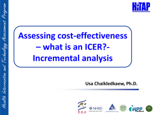 Assessing cost effectivenness