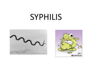 SYPHILIS - Airedale Gp Training
