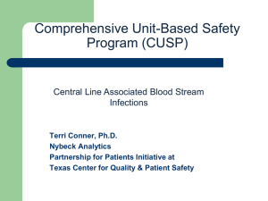 Central Line Associated Blood Stream Infections (CLABSI)