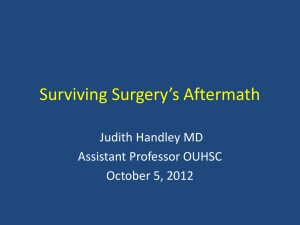 Handley: Post Surgery Pain Power Point