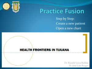 Practice Fusion EHR: Patient Chart Creation Guide