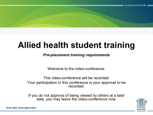 AHPOQ Introduction to training requirements presentation