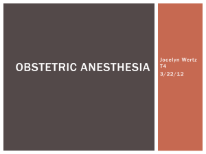 Obstetric Anesthesia