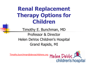 Renal Replacement Therapy Options for Children