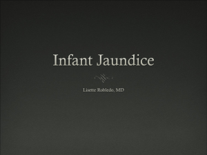 Infant Jaundice 9/6/12 Continuity Lecture